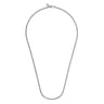 22 Inch 3mm 925 Sterling Silver Solid Men's Cuban Link Chain Necklace