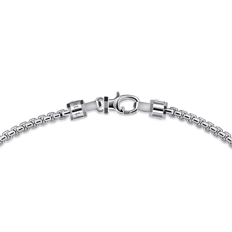 22 Inch 3mm 925 Sterling Silver Solid Men's Round Box Chain Necklace