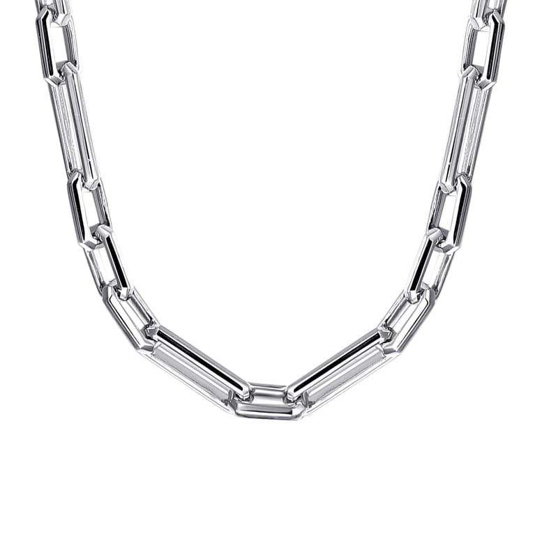 22 Inch 4.2mm 925 Sterling Silver Men's Solid Figaro Link Chain Necklace - Shot 1