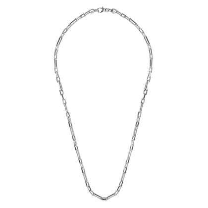 22 Inch 4.2mm 925 Sterling Silver Men's Solid Figaro Link Chain Necklace
