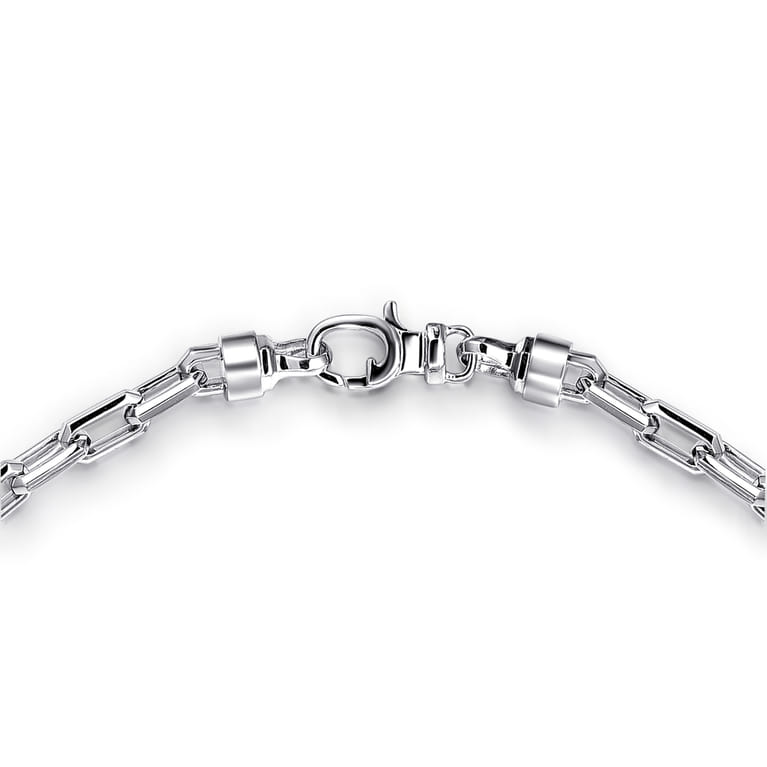 22 Inch 4.2mm 925 Sterling Silver Men's Solid Figaro Link Chain Necklace - Shot 3