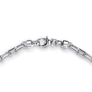 22 Inch 4.2mm 925 Sterling Silver Solid Figaro Chain Necklace