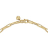 22 Inch 4.5mm 14K Yellow Gold Men's Solid Faceted Link Chain Necklace