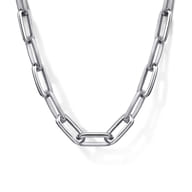 22 Inch 4.5mm 925 Sterling Silver Men's Solid Faceted Link Chain Necklace