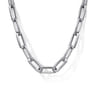22 Inch 4.5mm 925 Sterling Silver Men's Solid Faceted Link Chain Necklace