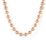 22 Inch 4mm 14K Rose Gold Men's Hollow Ball Chain Necklace
