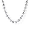 22 Inch 4mm 14K White Gold Men's Hollow Ball Chain Necklace