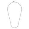 22 Inch 4mm 14K White Gold Men's Hollow Ball Chain Necklace
