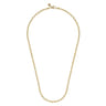 22 Inch 4mm 14K Yellow Gold Men's Hollow Ball Chain Necklace