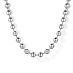 22 Inch 4mm 925 Sterling Silver Hollow Ball Chain Necklace
