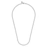 22 Inch 4mm 925 Sterling Silver Men's Hollow Ball Chain Necklace