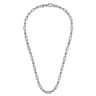 22 Inch 5.50mm 925 Sterling Silver Men's Solid Faceted Link Chain Necklace