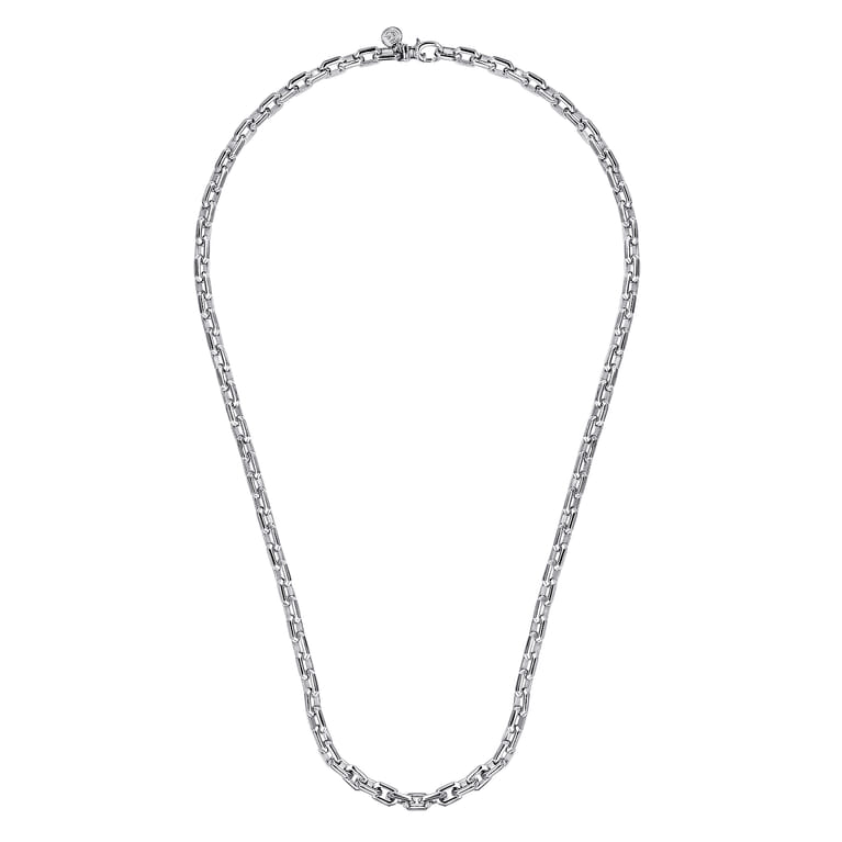 22 Inch 5.6mm 925 Sterling Silver Men's Solid Link Chain Necklace - Shot 2
