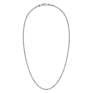 22 Inch 5.6mm 925 Sterling Silver Solid Men's Round Box Chain Necklace