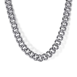 22 Inch 5mm 925 Sterling Silver Men's Solid Cuban Link Chain Necklace