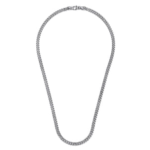 22 Inch 5mm 925 Sterling Silver Men's Solid Cuban Link Chain Necklace