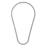 22 Inch 5mm 925 Sterling Silver Men's Solid Cuban Link Chain Necklace