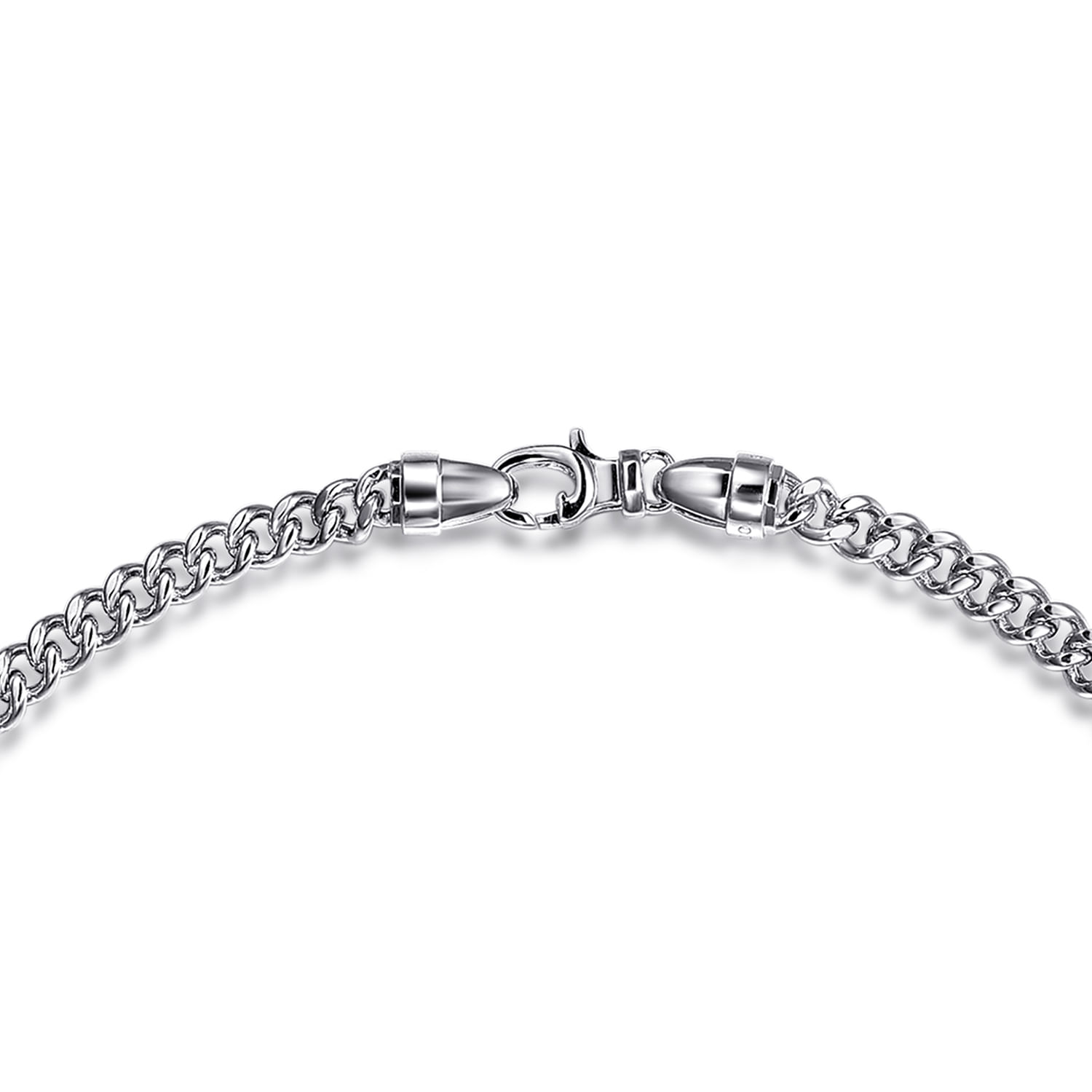 22 Inch 5mm 925 Sterling Silver Men's Solid Cuban Link Chain Necklace