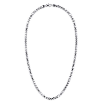22 Inch 5mm 925 Sterling Silver Men's Solid Round Box Chain Necklace