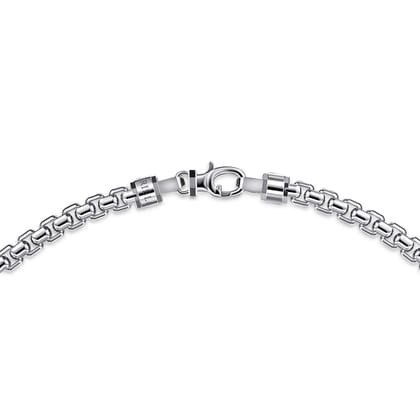 22 Inch 5mm 925 Sterling Silver Men's Solid Round Box Chain Necklace