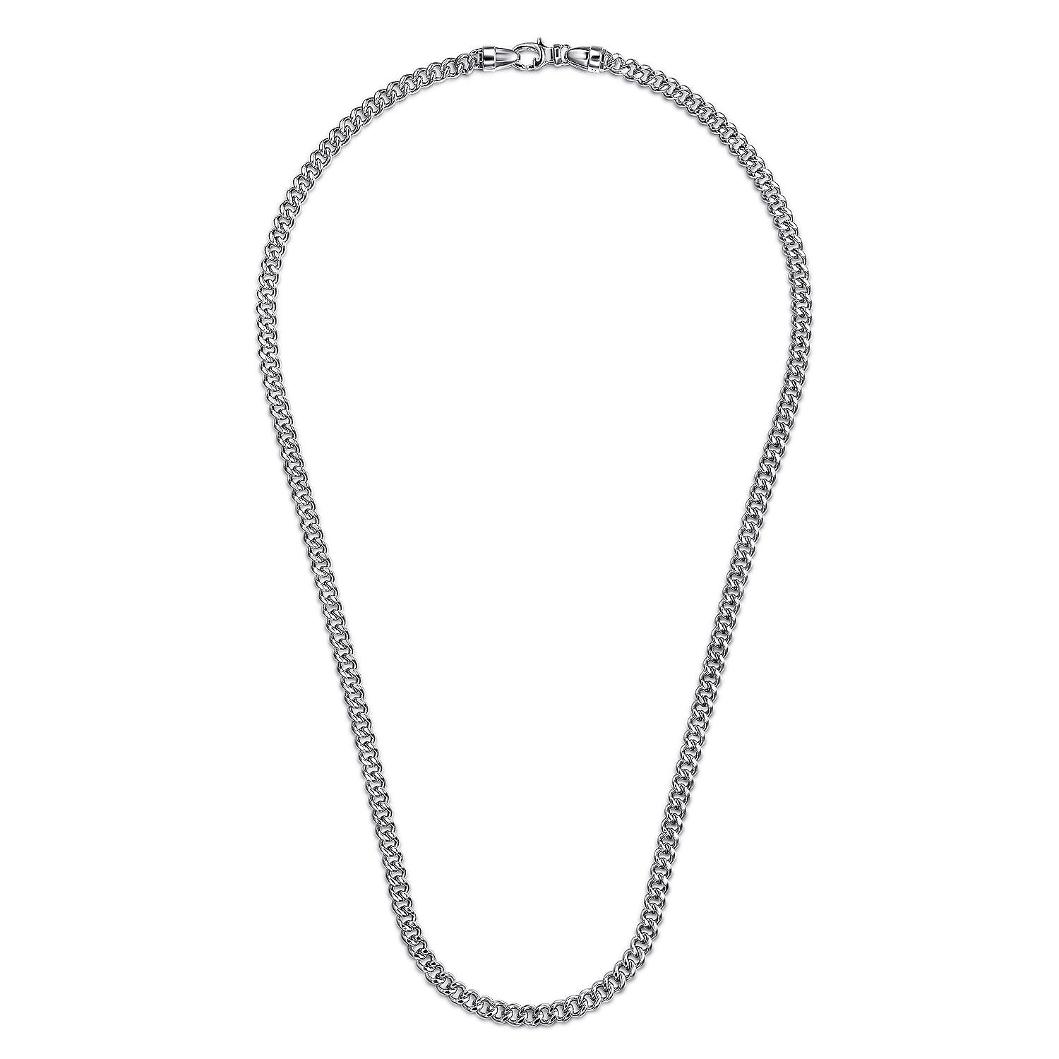 NEW! 5mm Silver Chain high quality for Men, Diamond Cut Cuban Chain Necklace for Men