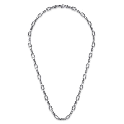 22 Inch 6.10mm 925 Sterling Silver Men's Solid Figaro Chain Necklace