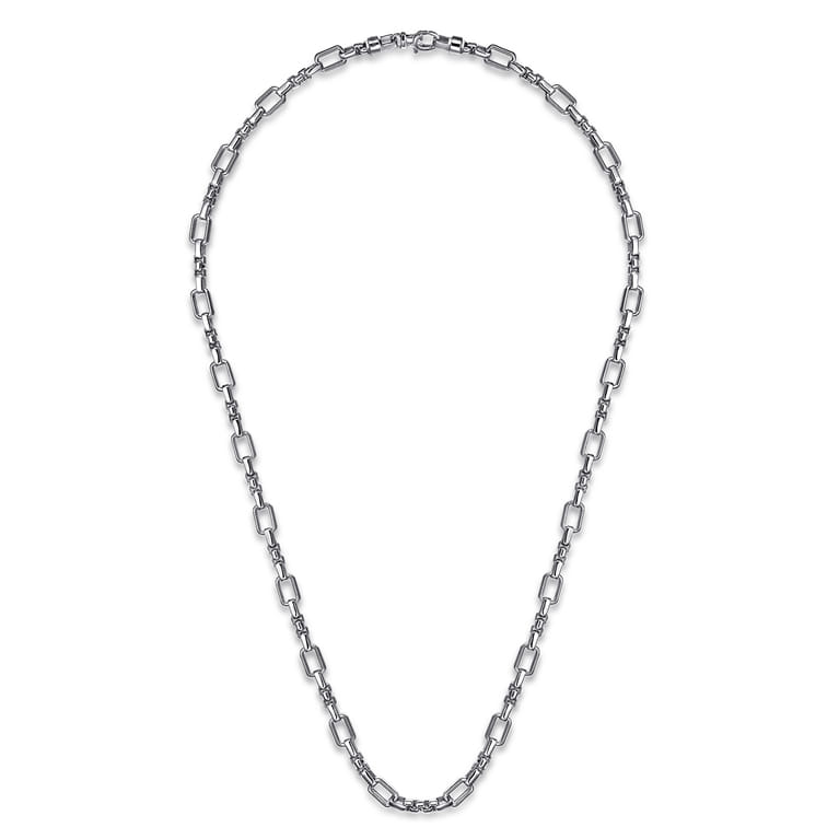 22 Inch 6.10mm 925 Sterling Silver Men's Solid Figaro Chain Necklace - Shot 2