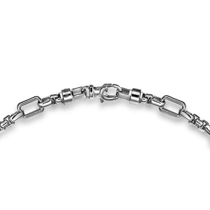 22 Inch 6.10mm 925 Sterling Silver Men's Solid Figaro Chain Necklace