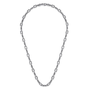 22 Inch 6.10mm 925 Sterling Silver Solid Figaro Chain Necklace