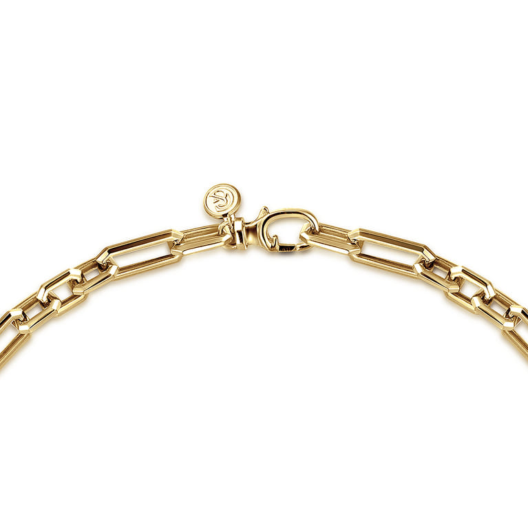 22 Inch 6.4mm 14K Yellow Gold Figaro Chain Necklace - Shot 3