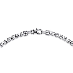 22 Inch 6.5mm 925 Sterling Silver Solid Men's Round Box Chain Necklace