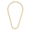 22 Inch 7mm 14K Yellow Gold Men's Solid Cuban Link Chain Necklace