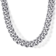 22 Inch 7mm 925 Sterling Silver Men's Solid Cuban Link Chain Necklace