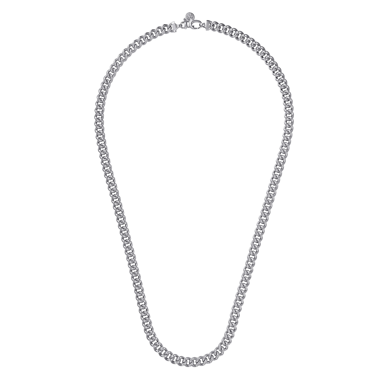 22 Inch 7mm 925 Sterling Silver Men's Solid Cuban Link Chain Necklace