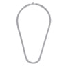 22 Inch 7mm 925 Sterling Silver Men's Solid Cuban Link Chain Necklace