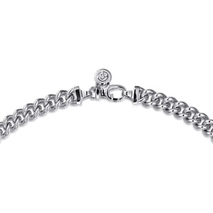 22 Inch 7mm 925 Sterling Silver Men's Solid Cuban Link Chain Necklace