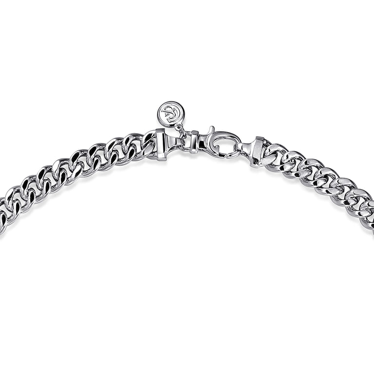 22 Inch 7mm 925 Sterling Silver Men's Solid Cuban Link Necklace - Shot 3