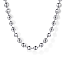 22 Inch 925 Sterling Silver 4mm Hollow Ball Chain Necklace