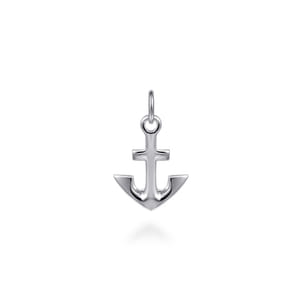 22 Inch 925 Sterling Silver Anchor Pendant Necklace