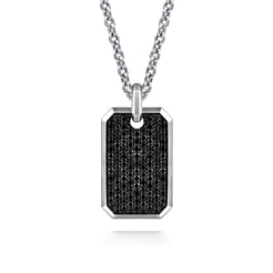 22-Inch-925-Sterling-Silver-Black-Spinel-Dog-Tag-Pendant-Necklace1