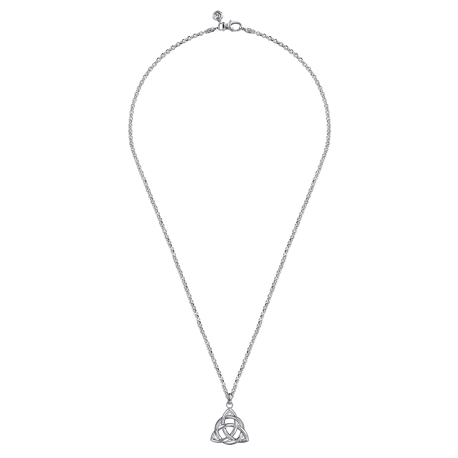 22 Inch 925 Sterling Silver Celtic Knot Pendant Necklace - Shot 3