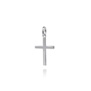 22 Inch 925 Sterling Silver Cross Pendant Necklace