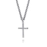 22 Inch 925 Sterling Silver Cross Pendant Necklace