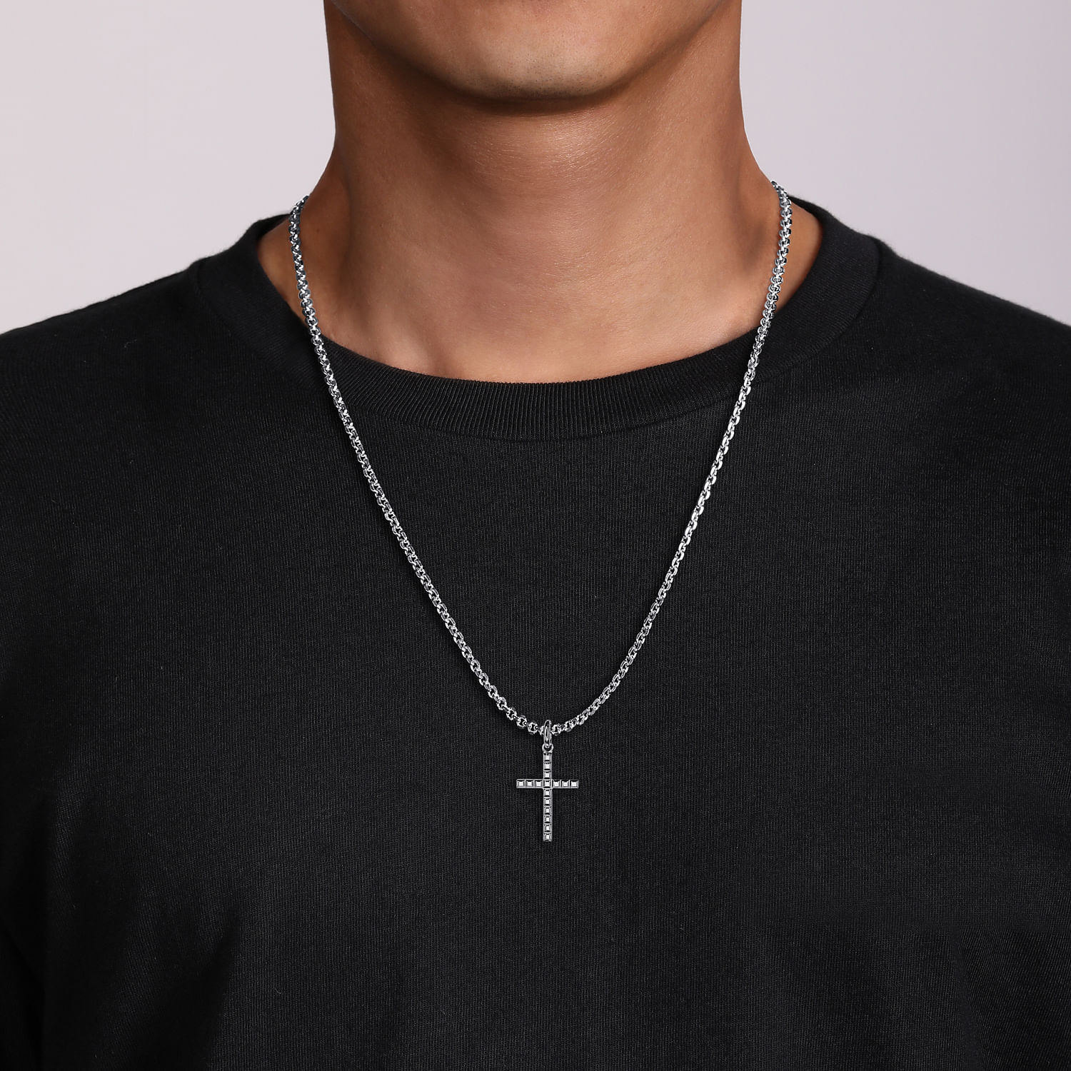 22 Inch 925 Sterling Silver Cross Pendant Necklace - Shot 4