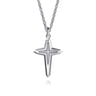 22 Inch 925 Sterling Silver Diamond Cross Pendant Necklace - 0.2 ct