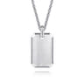 22 Inch 925 Sterling Silver Dog Tag Pendant Necklace