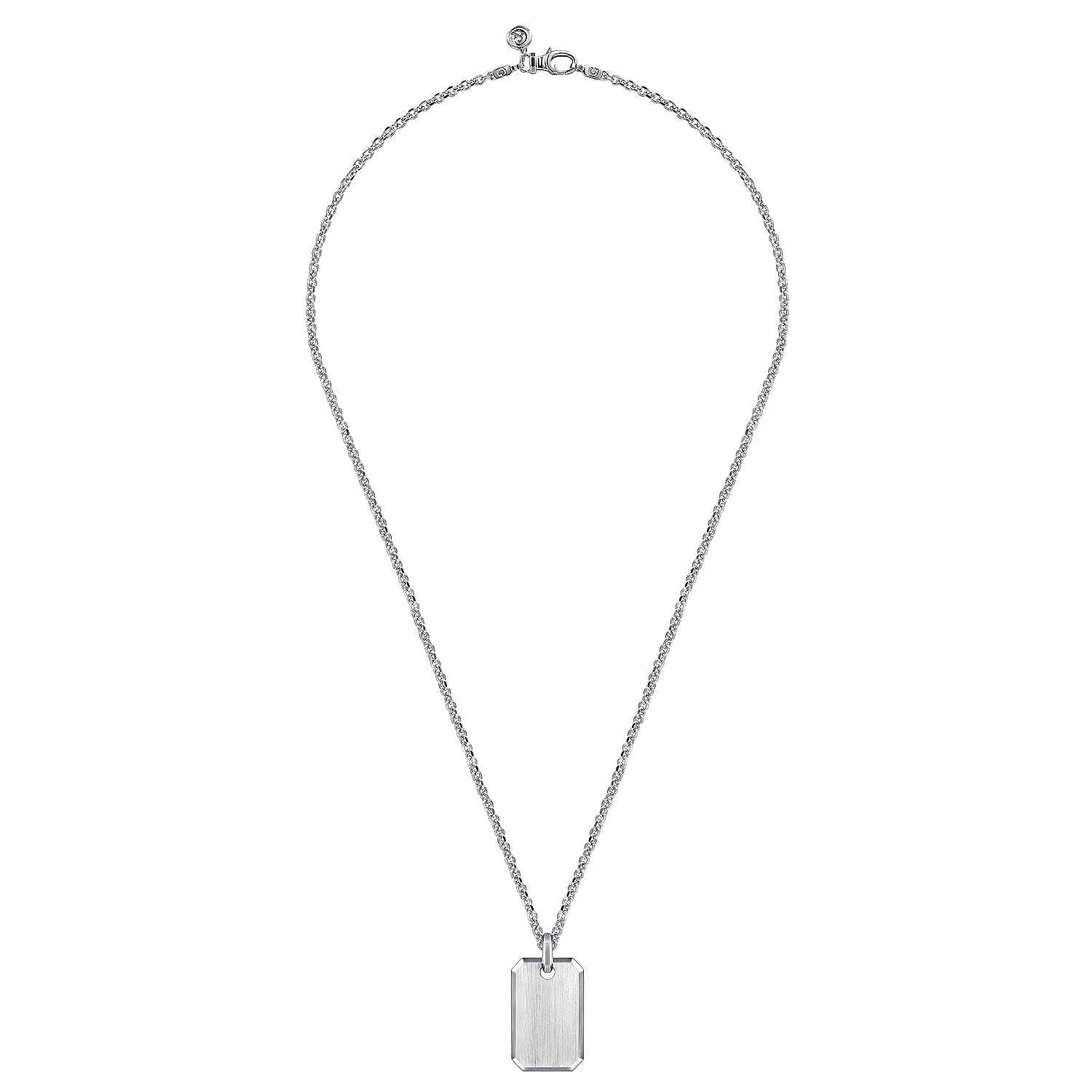 22 Inch 925 Sterling Silver Dog Tag Pendant Necklace @ $460 22 Inch 925 Sterling Silver Dog Tag Pendant Necklace @ $460