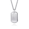 22 Inch 925 Sterling Silver Dog Tag Pendant Necklace