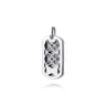 22 Inch 925 Sterling Silver Dog Tag Pendant Necklace
