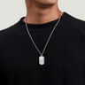 22 Inch 925 Sterling Silver Dog Tag Pendant Necklace